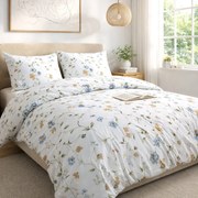 BAVLNENÉ OBLIEČKY COTTONLOVE 140X200 CM, 1KS 70X80 CM KVETY