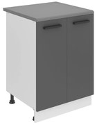 Kuchynská skrinka Belini Premium Full Version spodná 60 cm šedý mat s pracovnou doskou