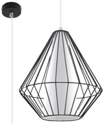 Závesné svietidlo Demi, 1x čierne drôtené tienidlo