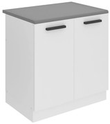 Kuchynská skrinka Belini Premium Full Version drezová 80 cm biely mat s pracovnou doskou