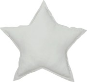 Ľanový vankúš hviezda svetlo šedá 50 cm