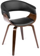 PROXIMA.store - Čalúnená stolička GARY FARBA: čierna, FARBA NÔH: orech