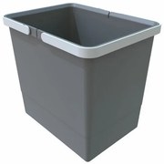 Odpadkový kôš s rukoväťami 15 l, sivá