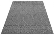 Šnúrkový koberec Patara boho sivý