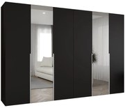 Skriňa Alicante II 300 čierna/strieborný