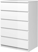 Komoda Simplicitous II lesklá biela