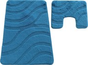 DY Kúpeľňová sada koberčekov s výrezom Symphony Ink Blue