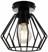 Stropné svietidlo Nuvola 3, 1x čierne drôtené tienidlo