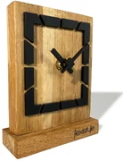 Dekorstudio Drevené stolové hodiny Square OAK - čierne