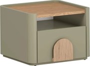 Nočný stolík Amilio 50 cm - eukalyptus / dub baltic dune / úchytky dub prírodný