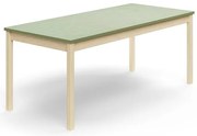Stôl DECIBEL, 1800x800x720 mm, akustické linoleum, breza/zelenošedá