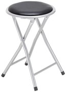 Skladacia taburetka Alto Silver čierna