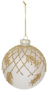 Sklenená guľa zlatá 9 cm 191783