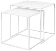 Biele kovové konferenčné stolíky v súprave 2 ks 40x40 cm Fera – Blomus