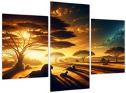 Obraz - Oddychujúce levy (90x60 cm)