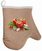 Kuchynská rukavica Veggie EMI, hnedá