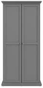 Sivá šatníková skriňa 96x201 cm Paris – Tvilum
