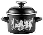 Hrniec Moomins in the Kitchen 1,5l, čierno-biely