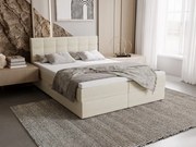 Čalúnená posteľ 180x200 ELSIE 2 s úložným priestorom - svetlo béžová