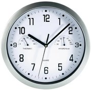 Nástenné hodiny Mebus s teplomerom a vlhkomerom, 25 cm