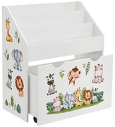 InternetovaZahrada Detská drevená knižnica - biela