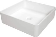 Deante Square, keramické umývadlo na dosku 405x405x145mm, biela lesklá, DEA-CGS_6U4S