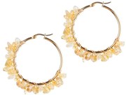 Kruhové náušnice CITRÍN