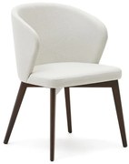 Krémovobiele čalúnené jedálenské kreslo Darice – Kave Home