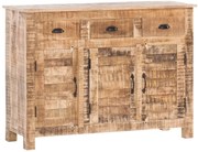 furniture-nabytek.cz - Masívny príborník Caribou z mangového dreva, lakovaný, prírodná farba – 122×42×90 cm