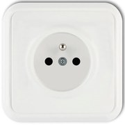 L 1GPT-1Z Liza Jednoduchá zásuvka z/u biela