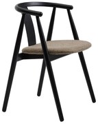 Čierna/béžová jedálenská stolička Relate – Unique Furniture