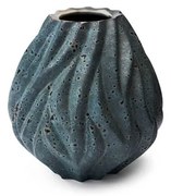 Sivá porcelánová váza Morsø Flame, výška 15 cm
