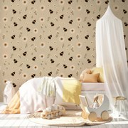 Fototapeta - Čmeliaky a kvietky (147x102 cm)