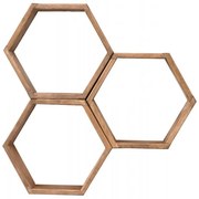 Nástenná polica Hex I orech