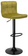 Barová stolička ARAKO zamatová, čierna / olivová