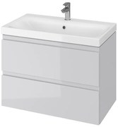 Cersanit - SET skrinka + umývadlo, šedý lesk, Moduo 80, S801-220-DSM