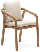 Jedálenská stolička v béžovo–prírodnej farbe v súprave 4 ks Malaret – Kave Home