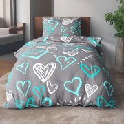 Bavlnené obliečky DONA BLUE LOVE 2-dielna sada 140x200 cm