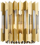 Nástenné svietidlo Ritz, 1x krištáľové/zlaté kovové tienidlo