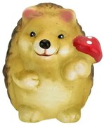 Keramický Ježko s hríbikom, 7,5 x 9 x 7,5 cm