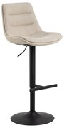 Čierna/béžová barová stolička s nastaviteľnou výškou (výška sedadla 65 cm) Adisa – Actona
