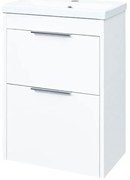 Mereo Mereo, Vigo, kúpeľňová skrinka s keramickým umývadlom, 51 cm, biela, dub, MER-CN310