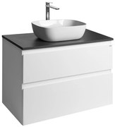 Aqualine Aqualine, ALTAIR skrinka s doskou 87,5 cm, biela/antracit bridlica, AI290-03