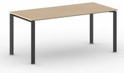 Rokovací kancelársky stôl PRIMO INFINITY, 180x90 cm, čierna podnož, buk