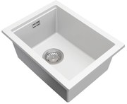 Gamma Decor 3850, 1-komorový granitový drez 380x500x207 mm, biela, GMA-ZLE000158