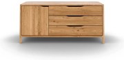 Nízka komoda z dubového dreva v prírodnej farbe 140x64 cm Twig – The Beds