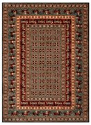 Koberec KASHQAI 4301 401 orientálny / rám, zelený / terakota