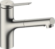 Hansgrohe Zesis M33 drezová batéria s vyťahovacou spŕškou, 2 prúdy nerez 74821800