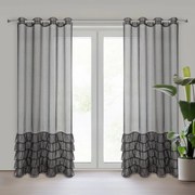 ZÁCLONA NA KRÚŽKOCH CARLI 140X250 CM ČIERNA