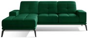 Rohová sedacia súprava Tempo, Ľavá, zelená (Monolith 37)